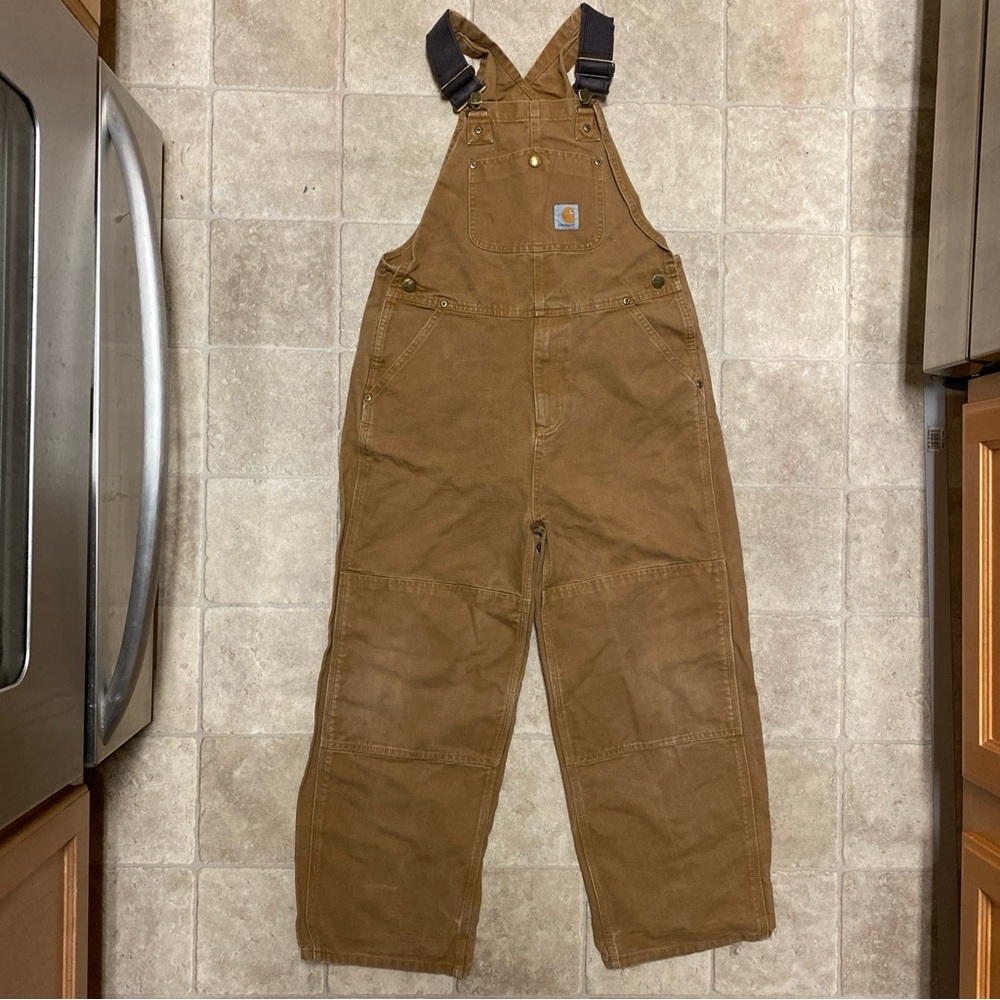 Carhartt Overalls Women’s 12 Measurements Tan Good Condition